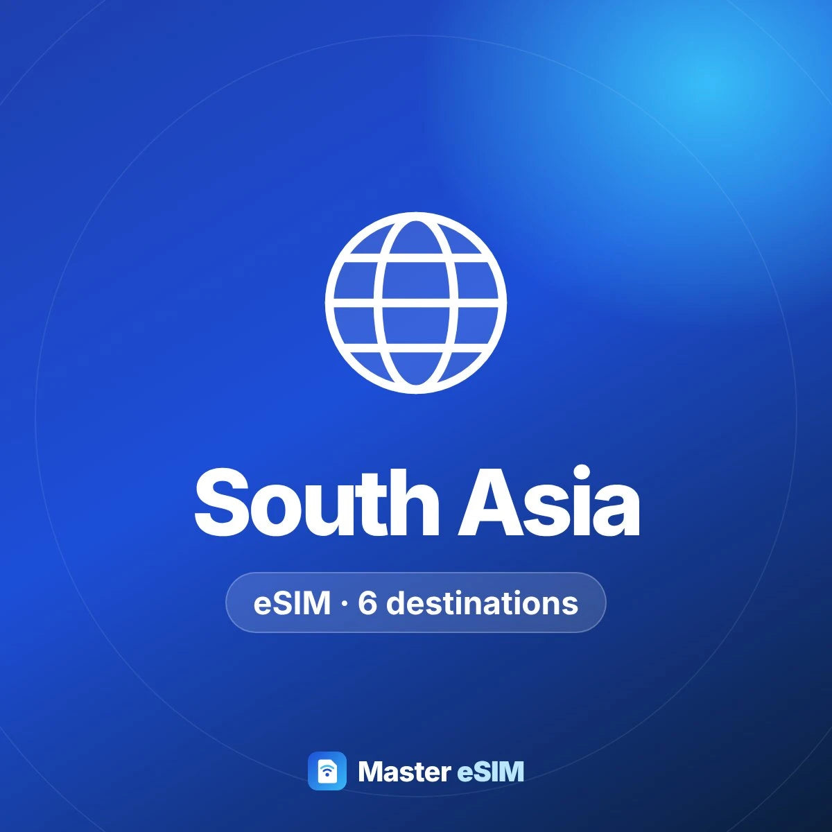 South Asia (6 areas) eSIM